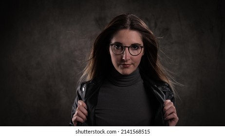 Close-up Shot Of A Young Attractive Woman In Her Mid 20s - Studio Photography