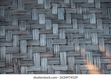 Close-up shows a woven basket texture with neutral colors, creating an organic and textured backdrop ideal for backgrounds or natural themed designs. - Powered by Shutterstock - Get 15% off with code: PIKWIZARD15