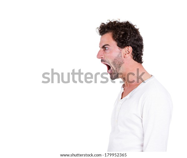 Closeup Side View Profile Portrait Angry Stock Photo Edit Now F44