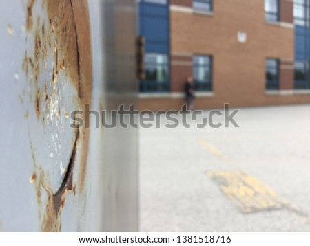 Closeup Sideshot of a Rusty door