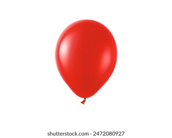 Closeup single red balloon isolated on white background - Powered by Shutterstock