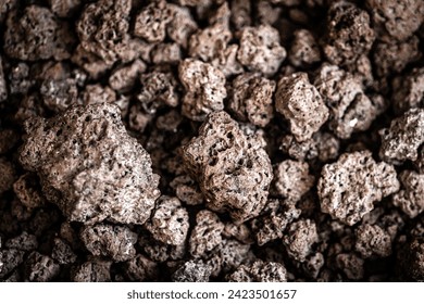 Close-up of Sinter material for industry