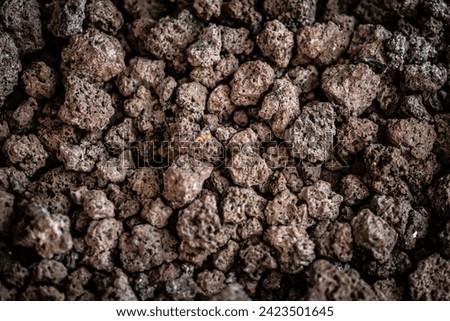 Close-up of Sinter material for industry