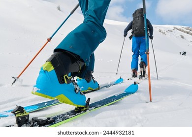 Close-Up of Ski Gear Ready for a Challenging Ascent - Powered by Shutterstock