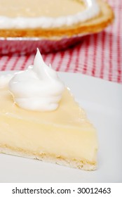 Closeup Slice Of Banana Cream Pie