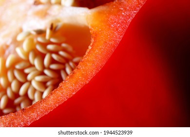 close-up of a slice of red pepper - Shutterstock ID 1944523939