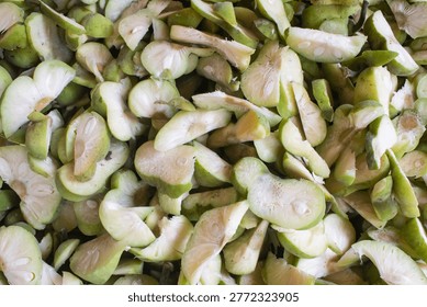 Close-Up of Sliced Monkey Jack Fruit Pieces, Monkeyjack, Artocarpus, Lacucha, Fruit
