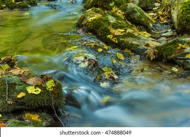 Closeup Small Mountain Brook