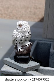 Closeup of a small owl sculpture
