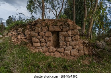 A Closeup Of A Small Stone Hut In A Scenic Woody Terrain