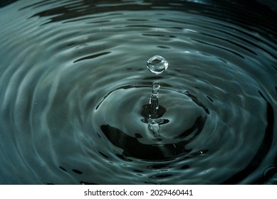 Closeup Small Water Droplet Splashing On Stock Photo 2029460441 ...