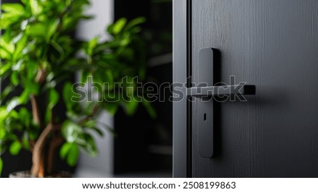 Image, Stock Photo The door as an interim solution in the wall