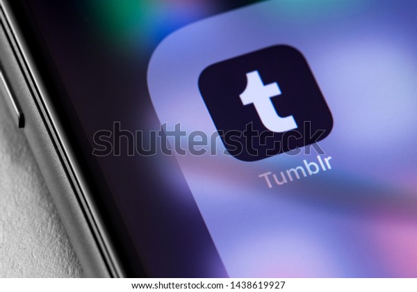 Closeup Smartphone Tumblr Icon App On Photo De Stock Modifier Maintenant