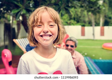 Closeup of smiling caucasian girl - Powered by Shutterstock