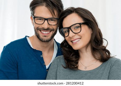 Closeup of smiling couple wearing spectacle
 - Powered by Shutterstock