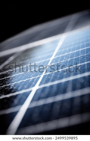 close-up with solar modules or pv panels, renewable energies concept