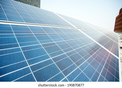 Closeup Solar Panels Photovoltaic Power Plant Stock Photo 190870877 ...