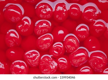 Close-up Of Some Maraschino Cherries