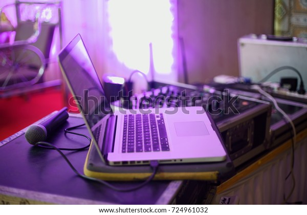 Closeup Sound System Setup Wedding Reception Stock Photo Edit Now