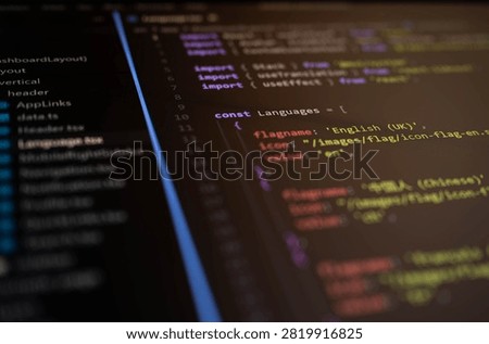 Close-up of source code displayed on a computer screen, representing software development, programming, coding, web application, developer workflow, technology, debugging, and digital innovation.