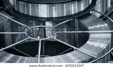 Close-up of a spool of welding wire