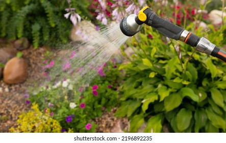 Close-up Of A Spray Nozzle For A Garden Hose