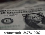 close-up of a stack of 1 dollar bills
