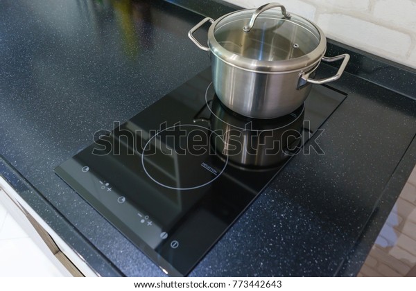 Closeup Stainless Steel Cooking Pot Pan Stock Photo Edit Now