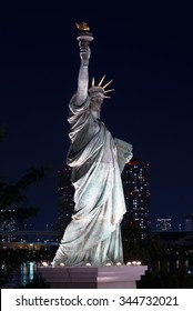 Close-up Of Statue Of Liberty Replica In Odaiba, Japan