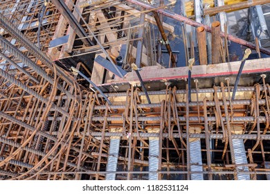 Closeup Steel Rebarssteel Rebars Reinforced Concrete Stock Photo ...