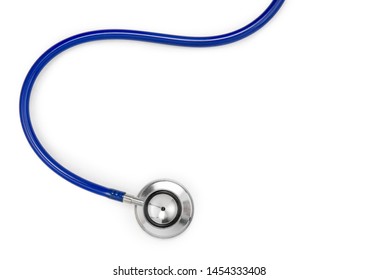 Close-up of a stethoscope isolated on white - Shutterstock ID 1454333408