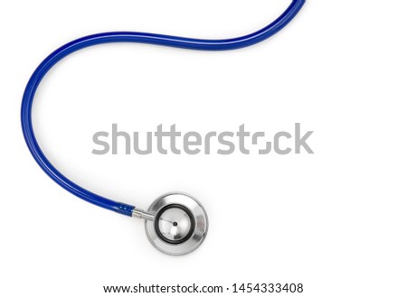 Close-up of a stethoscope isolated on white