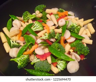 Closeup of stir fry vegetables - Shutterstock ID 1225694470