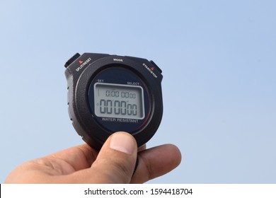 Closeup Stopwatch Human Hand Timer Foto de stock 1594418698 | Shutterstock