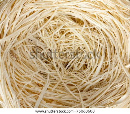 Close-up of straw nest. Background or texture