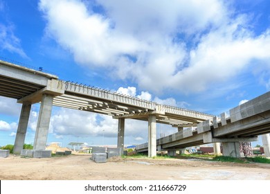 closeup structure of bridge under construction