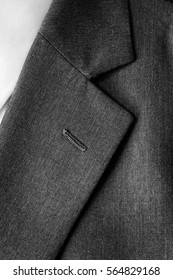 Closeup Of Suit Buttons And Lapel For Business Or Formal Wear