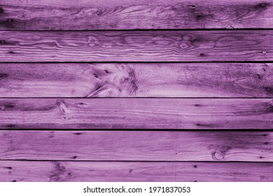 Close-up of the surface (wall, floor or overhead) made of wooden plank, panel or board in the purple, ultra violet shade, backdrop, background - Shutterstock ID 1971837053