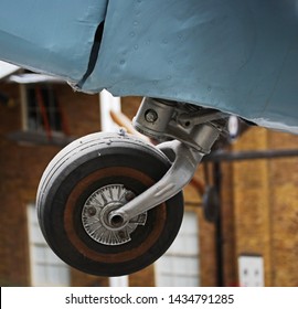 Close-up Of Tail Wheel Of A Focke Wulf 190, German Aircraft Of The Second World War, London, UK