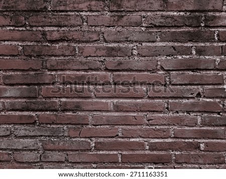 Close-up texture of an old brick wall with rough surface, natural cracks, and weathered details, suitable for backgrounds, design elements, and architectural texture references