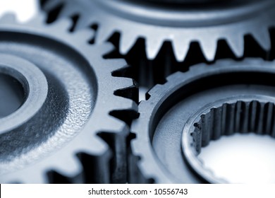 Closeup Of Three Gears