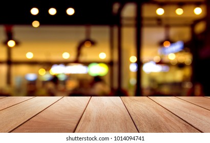 Closeup Top Wood Table Blur Background Stock Photo 1014094741 ...