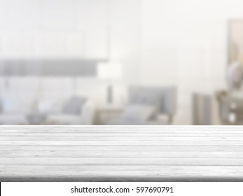 Closeup Top Wood Table Blur Background Stock Photo (Edit Now) 597690791