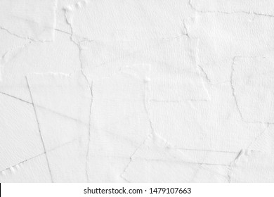 Closeup torn pieces of  white paper masking tape texture background.