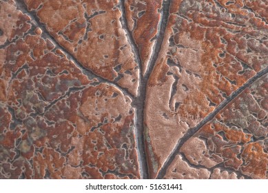 Closeup Of Treated Copper Plate