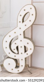 Close-up of treble clef