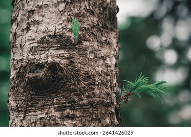 A closeup of tree bark suface