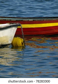 closeup of two boats