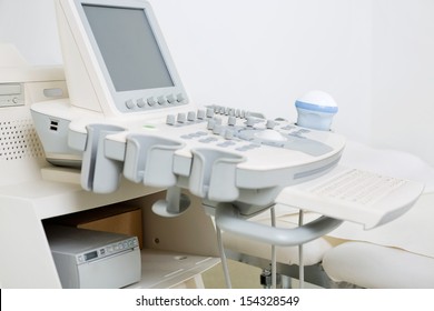 Closeup Of Ultrasound Machine In Clinic