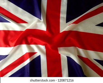 Closeup of Union Jack flag - Shutterstock ID 120871216